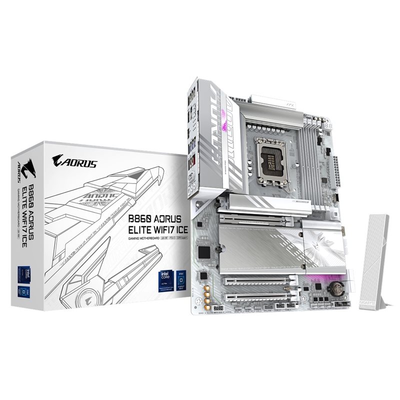 Gigabyte B860 AORUS ELITE WIFI7 ICE, ATX-emolevy