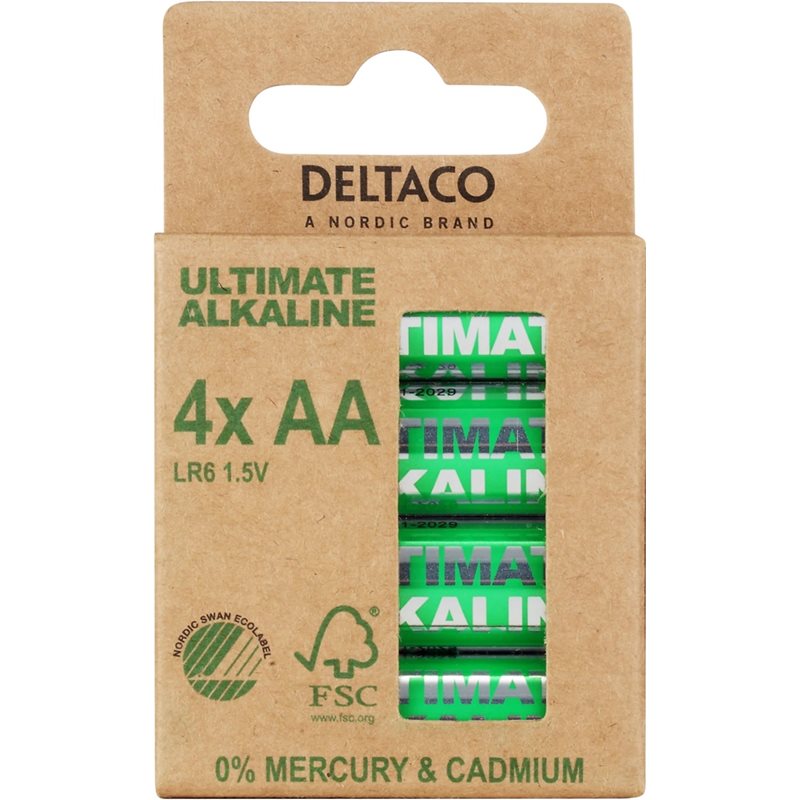 Deltaco AA/LR06 -paristo, 4kpl