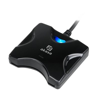 Akasa (Outlet) Älykortinlukija, 2.0 USB-A, musta