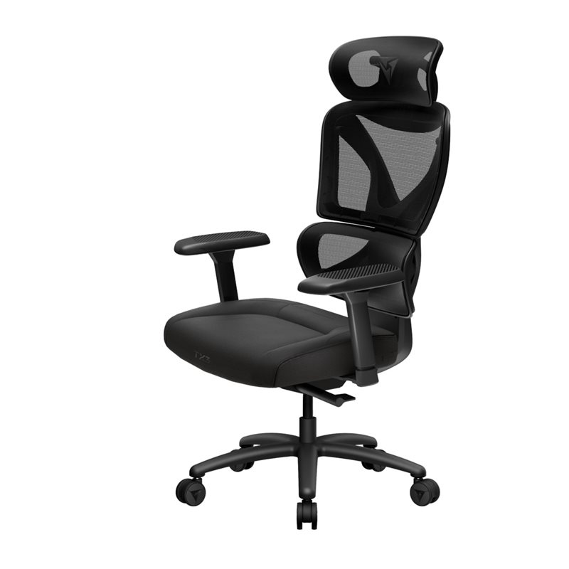 ThunderX3 XTC Cushion, ergonominen työtuoli, mesh, musta