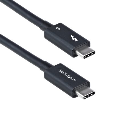 StarTech.com Thunderbolt 5 -kaapeli, 80/120 Gbps, PD240W, 8K60Hz/4K240Hz, 0,8m, musta