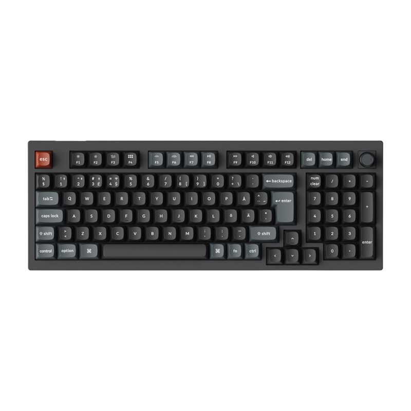 Keychron V5 Ultra, langaton 8K mekaaninen näppäimistö, 96%, POM Red, musta
