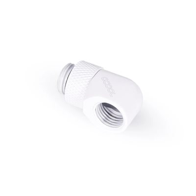 Alphacool Eiszapfen L-connector -adapteri, kierrettävä, G1/4, valkoinen