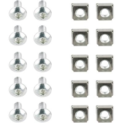 Deltaco M6 ruuvisarja, kuusikoloruuveja ja -muttereita 10-pakkaus