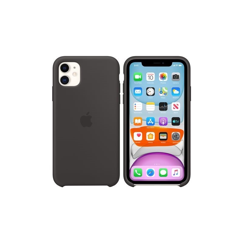 Apple iPhone 11 Silicone Case -suojakuori, musta