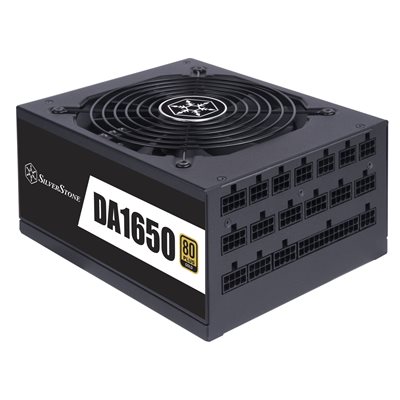 SilverStone 1650W DA1650 Gold, modulaarinen ATX-virtalähde, 80 Plus Gold, musta