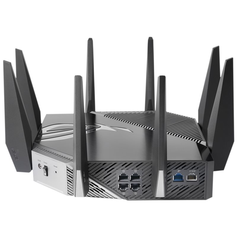 Asus ROG Rapture GT-AXE11000, Tri-band Wi-Fi 6E (802.11ax) -pelireititin, musta - Kuva 2