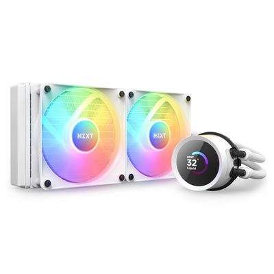 NZXT Kraken 240 RGB, 240mm AIO-nestejäähdytysratkaisu prosessorille, valkoinen