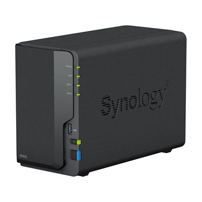 Synology DiskStation DS223, 2-paikkainen NAS-asema, musta