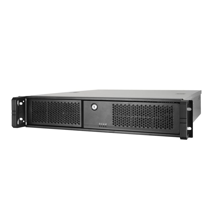 Chieftec UNC-209S-B, räkkiasennettava serverikotelo, 2U, musta/harmaa