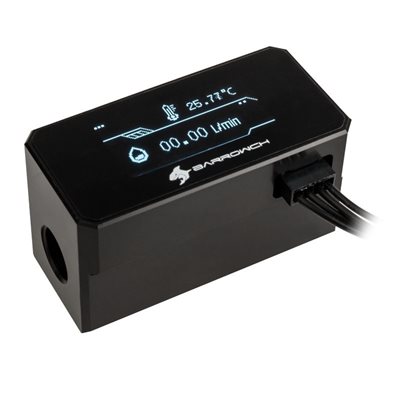 Barrow Digitaalinen virtausmittari OLED-näytöllä, musta