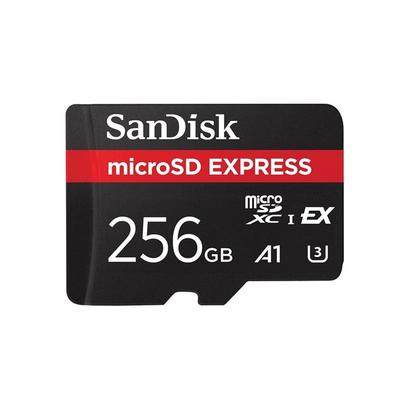 Sandisk 256GB Express, microSDXC -muistikortti, EX/UHS-1 U3 A1, 880/650 MB/s