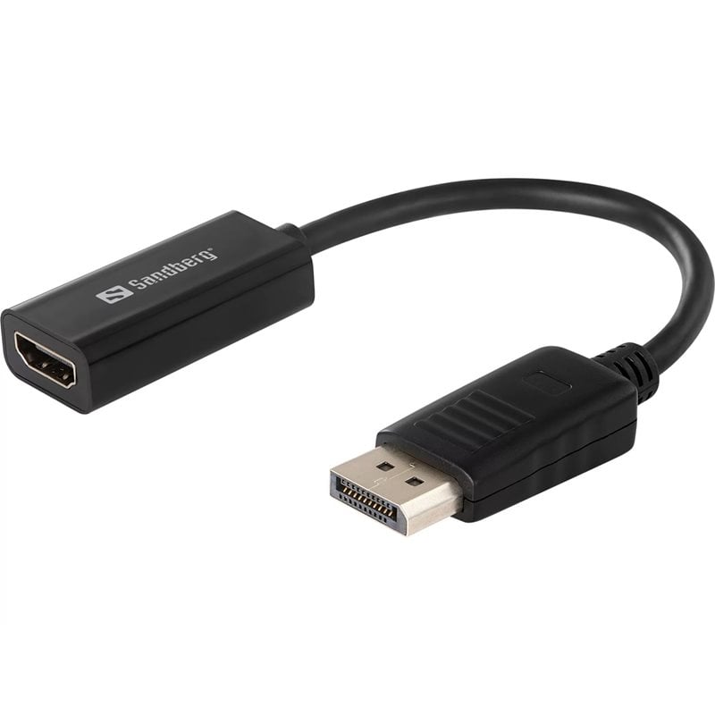 Sandberg DisplayPort 1.1 -> HDMI 1.3a -adapteri, musta