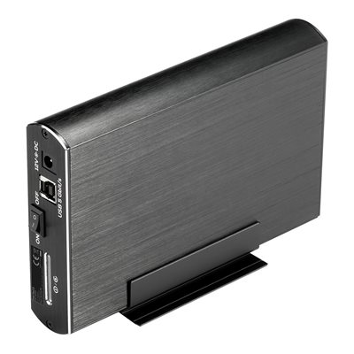 Deltaco Ulkoinen kotelo 3.5" SATA III 6G HDD-levylle, 3.2 Gen1 micro-B USB, musta