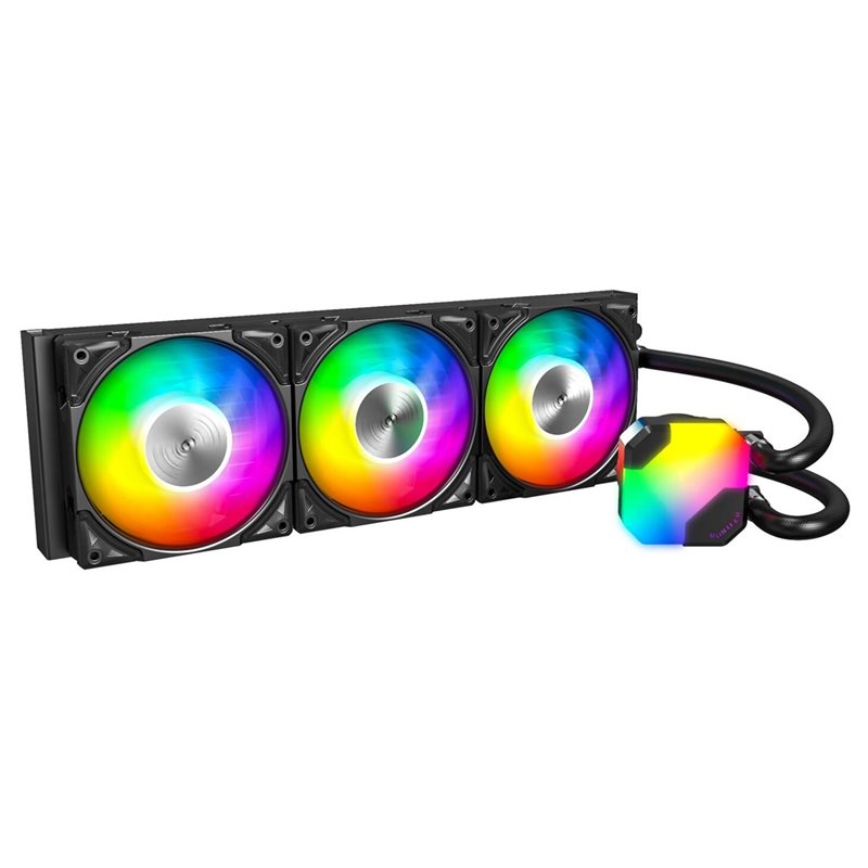 Montech HyperFlow ARGB 360, 360mm AIO-nestejäähdytysratkaisu prosessorille, musta