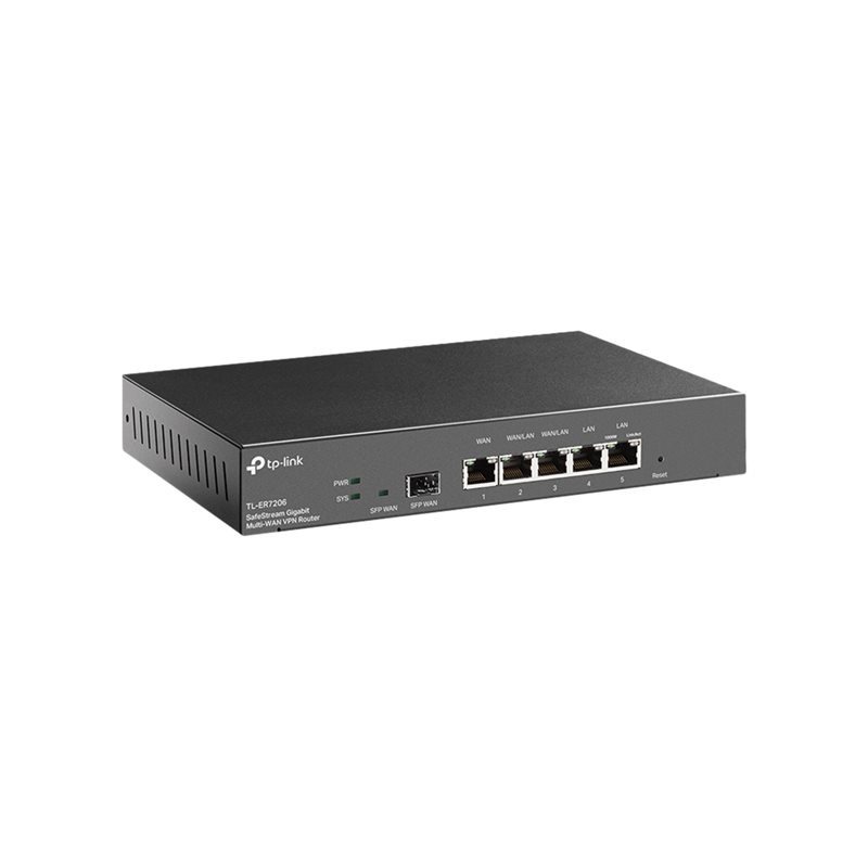 TP-Link TL-ER7206 Omada SafeStream Gbit Multi-WAN VPN-reititin, musta