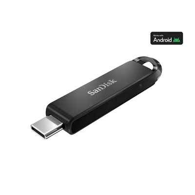 Sandisk 256GB Ultra, 3.2 Gen1 USB-C -muistitikku, jopa 150 MB/s, musta