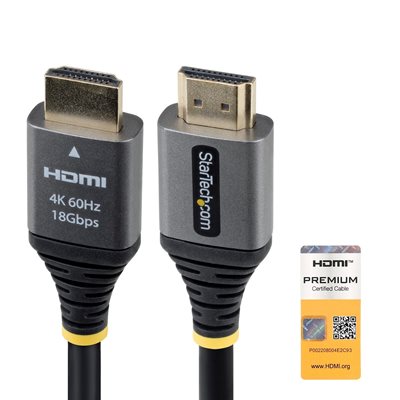 StarTech.com 2.0 HDMI Premium Certified -näyttökaapeli, 4m, musta