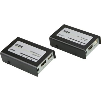 Aten HDMI ja USB-jatke Ethernet-kaapeliin, 3D, 60m, HDCP, musta