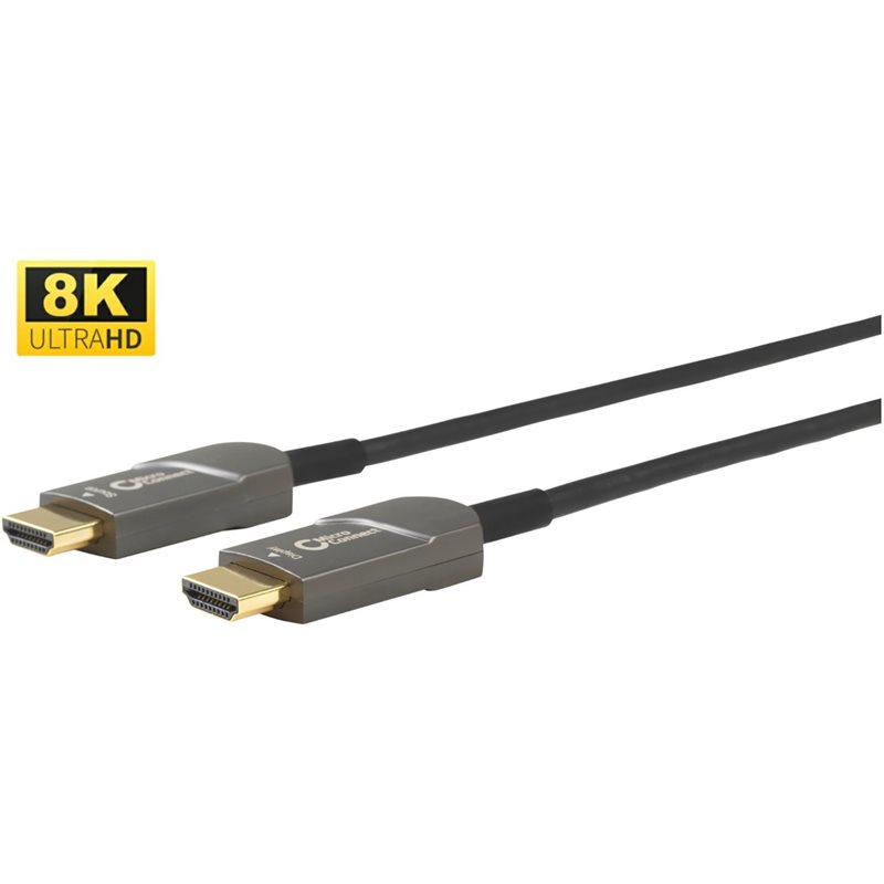 MicroConnect 2.1 HDMI -näyttökaapeli, optinen, 10m, musta