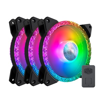 Cooler Master MasterFan MF120 Prismatic 3 in 1, 120mm PWM-laitetuuletinsarja + ohjain, musta