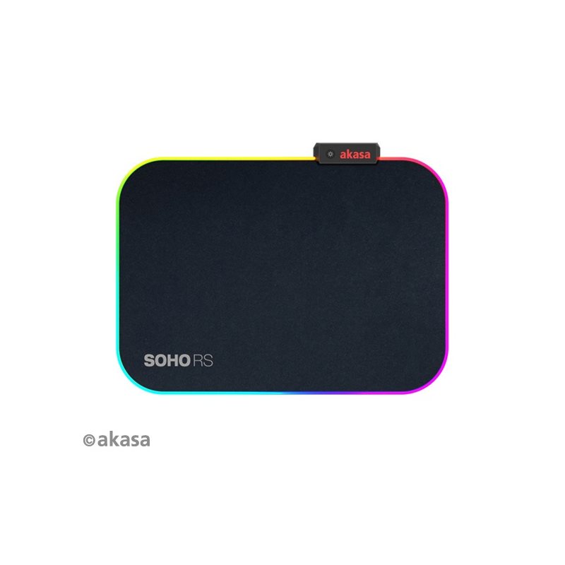 Akasa SOHO RS, RGB-valaisu hiirimatto, musta (Poistotuote! Norm. 27,90€)