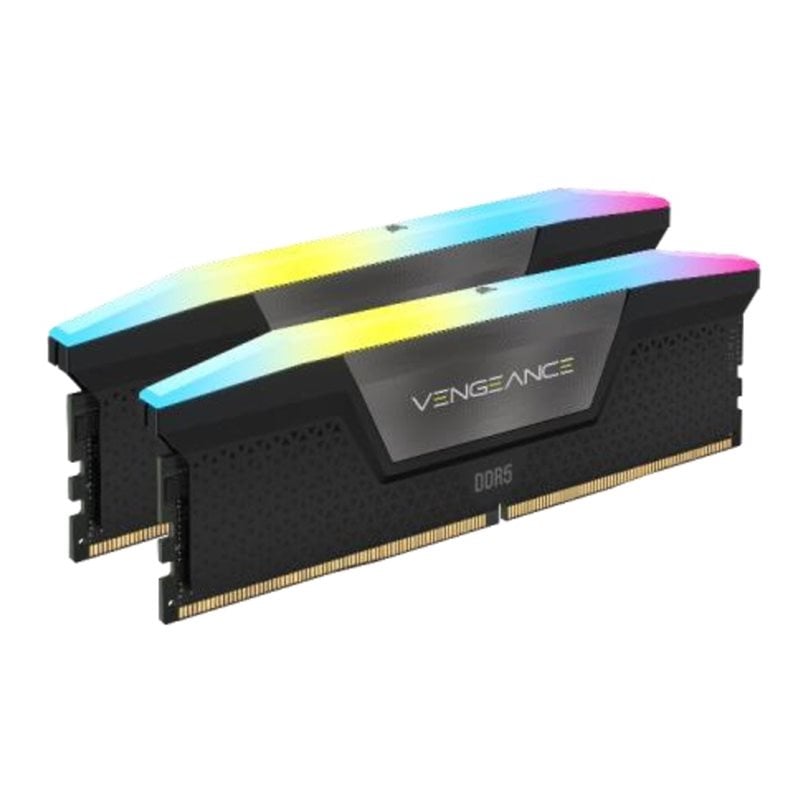 Corsair 32GB (2 x 16GB) Vengeance RGB, DDR5 6000MHz, CL40, 1.30V, musta/harmaa