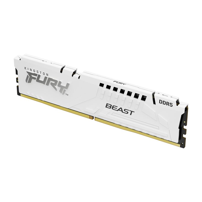 Kingston 64GB (2 x 32GB) FURY Beast White, DDR5 5200MHz, CL40, 1.25V, valkoinen - Kuva 2
