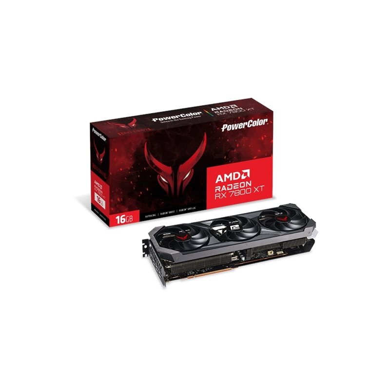 PowerColor Radeon RX 7800 XT Red Devil -näytönohjain, 16GB GDDR6