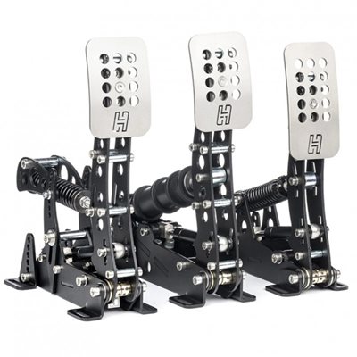 Heusinkveld Ultimate+ Black - 3 Pedal Set -poljinsarja, musta