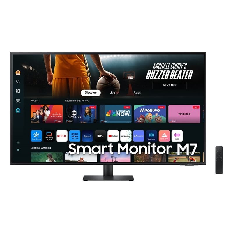 Samsung 43" Smart Monitor M7, 4K UHD -monitori, musta