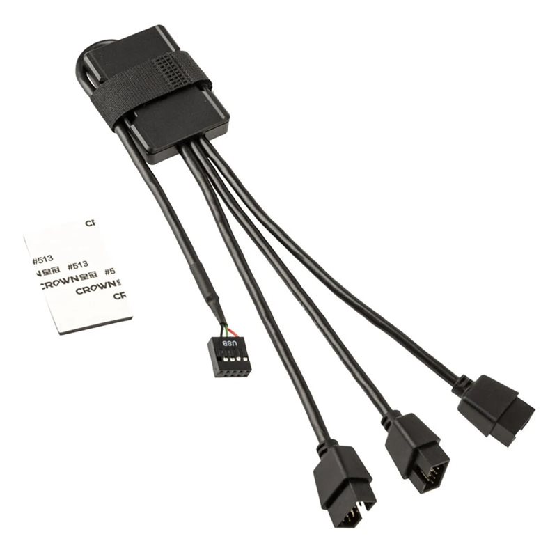 Lian Li USB 2.0 1-to-3 HUB, musta