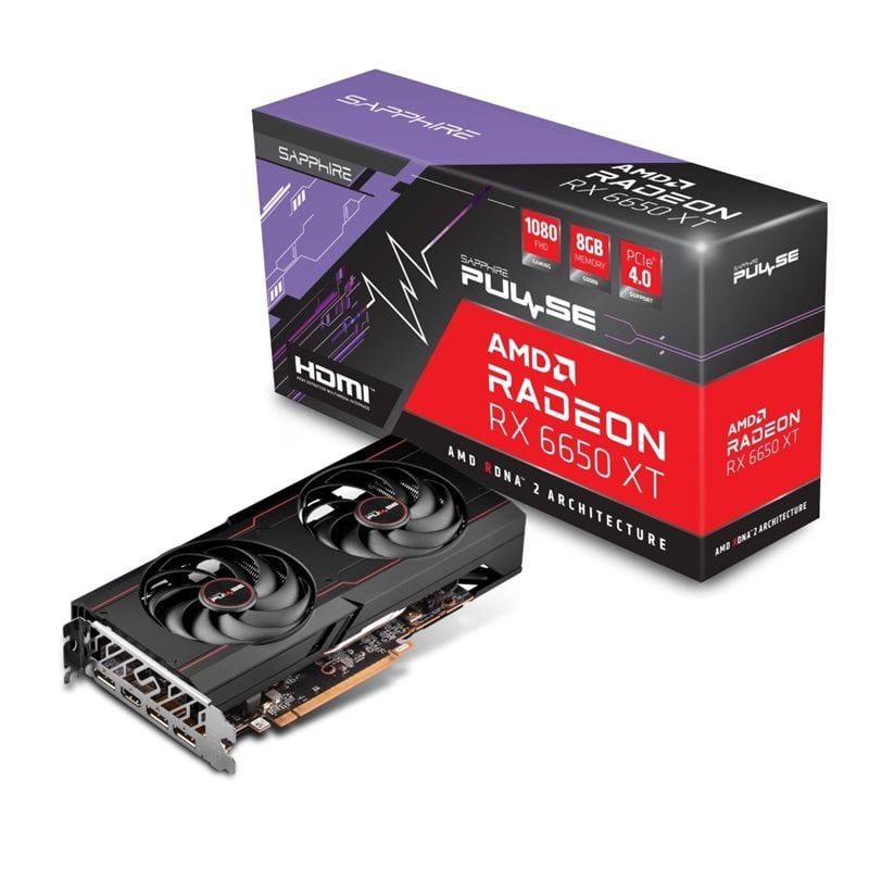 Sapphire Radeon RX 6650 XT PULSE -näytönohjain, 8GB GDDR6