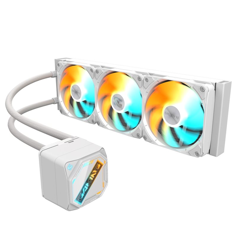 Gigabyte GAMING 360 ICE, 360mm AIO-nestejäähdytysratkaisu prosessorille, valkoinen