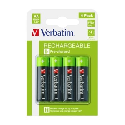 Verbatim AA/LR06 -akkuparisto, 2500 mAh, 4kpl