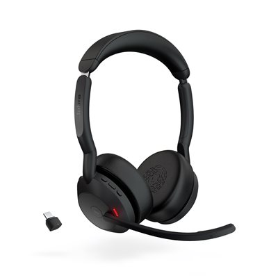 Jabra Evolve2 55 MS, langaton kuulokemikrofoni, USB-C, musta