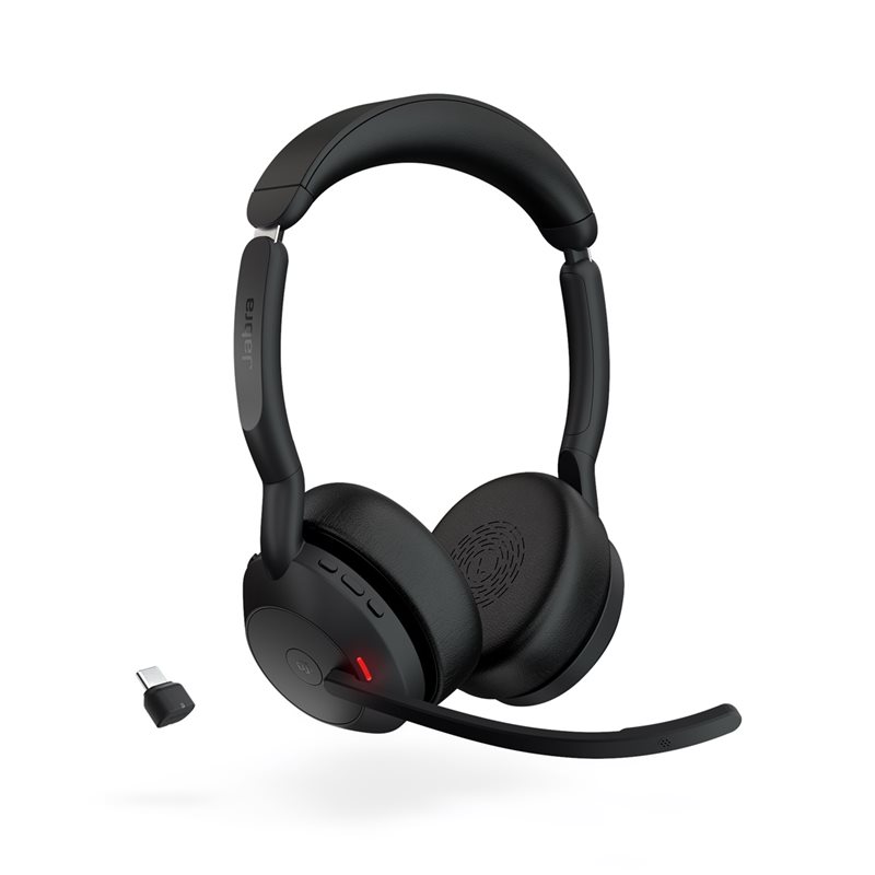Jabra Evolve2 55 MS, langaton kuulokemikrofoni, USB-C, musta