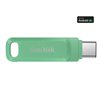 Sandisk 2TB Ultra Dual Drive Go, 3.2 Gen1 USB-C+A -muistitikku, jopa 400 MB/s, Absinthe Green/vihreä