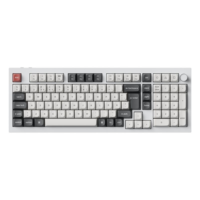 Keychron Q5 Ultra, 8K langaton mekaaninen näppäimistö, 96%, Keychron POM Red, valkoinen