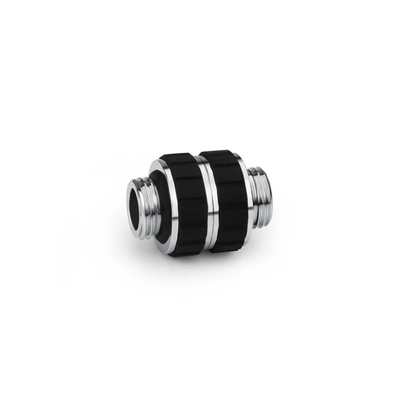 Alphacool Apex Grip Double Nipple, OT/OT, rotary, G1/4, kromi