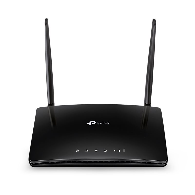 TP-Link Archer MR200, 4G LTE ja Dual Band AC750 Wi‑Fi 5 -mobiilireititin, musta