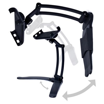 Desire2 2-in-1 tablet -kannatin pöydälle/seinälle, musta