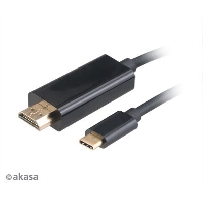 Akasa USB-C - HDMI -adapterikaapeli, 1,8m, musta