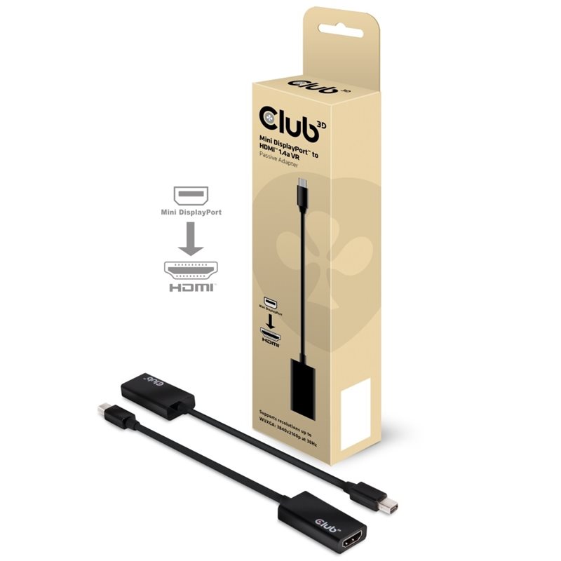 Club 3D Mini DisplayPort 1.1 - HDMI 1.4 -adapterikaapeli, passiivinen, 0,2m