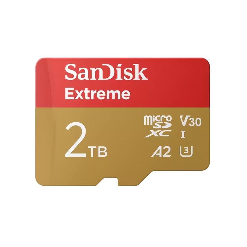 Sandisk 2TB Extreme, microSDXC -muistikortti, UHS-I V30 U3 A2, 240/140 MB/s