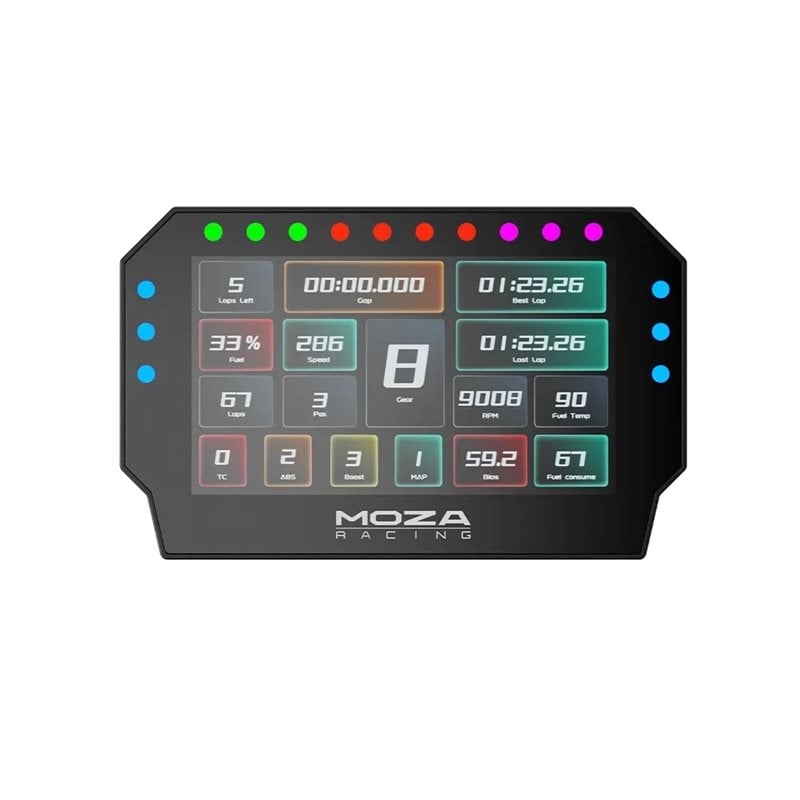 MOZA Racing CM2 Racing Dash, digitaalinen mittaristo, musta