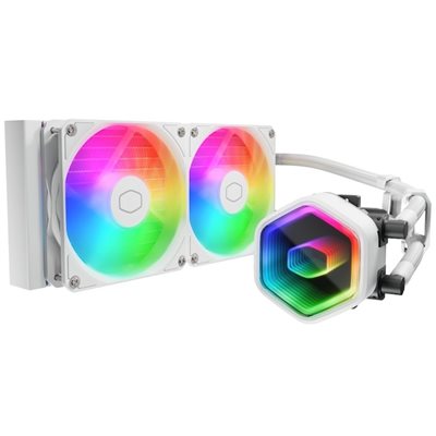 Cooler Master MasterLiquid 240 Core II, 240mm AIO-nestejäähdytysratkaisu prosessorille, valkoinen
