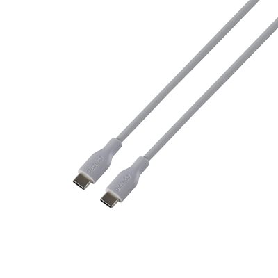 Deltaco 2.0 USB-C -kaapeli, SPR PD3.0 60W, 1,5m, harmaa