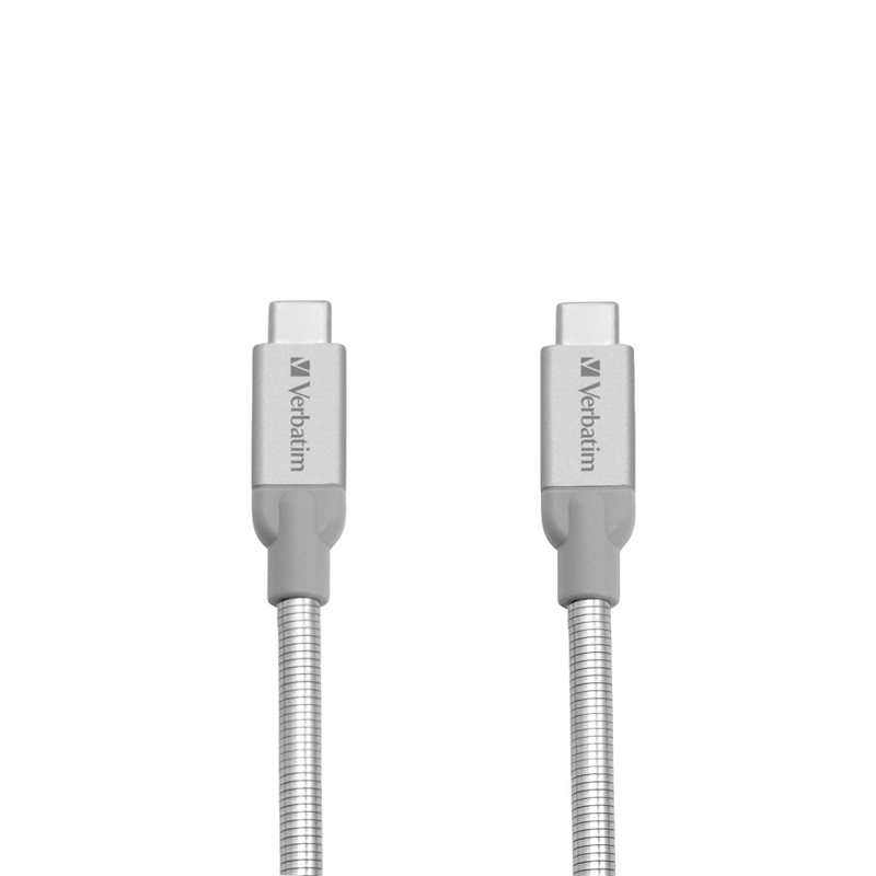 Verbatim 3.2 Gen2 USB-C -kaapeli, 10Gbps, 3A, 0,3m, hopea