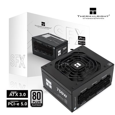 Thermalright 750W TPFX-750, SFX-virtalähde, 80 Plus Platinum, musta